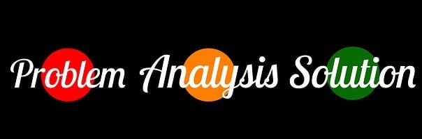 problème, analyse, solution